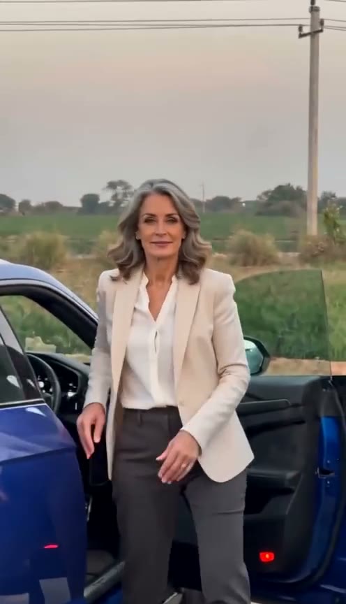 Car exit shot from a gas station dance AI video